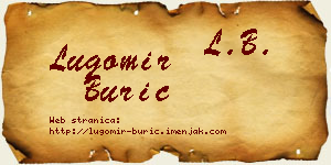 Lugomir Burić vizit kartica